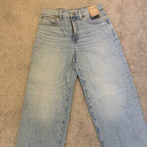 NWT Madewell The Perfect Vintage Wide-Leg Crop Jean Size 28